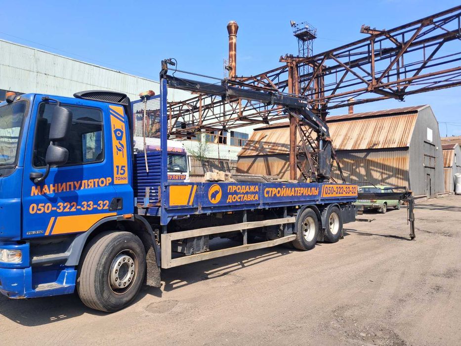 Продам авто DAF CF-75 с Mанипулятором ТЕРЕХ 120.2Е (заводской).