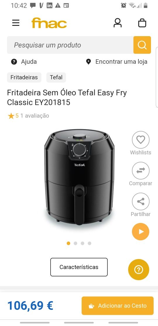 Air fryer Tefal nova