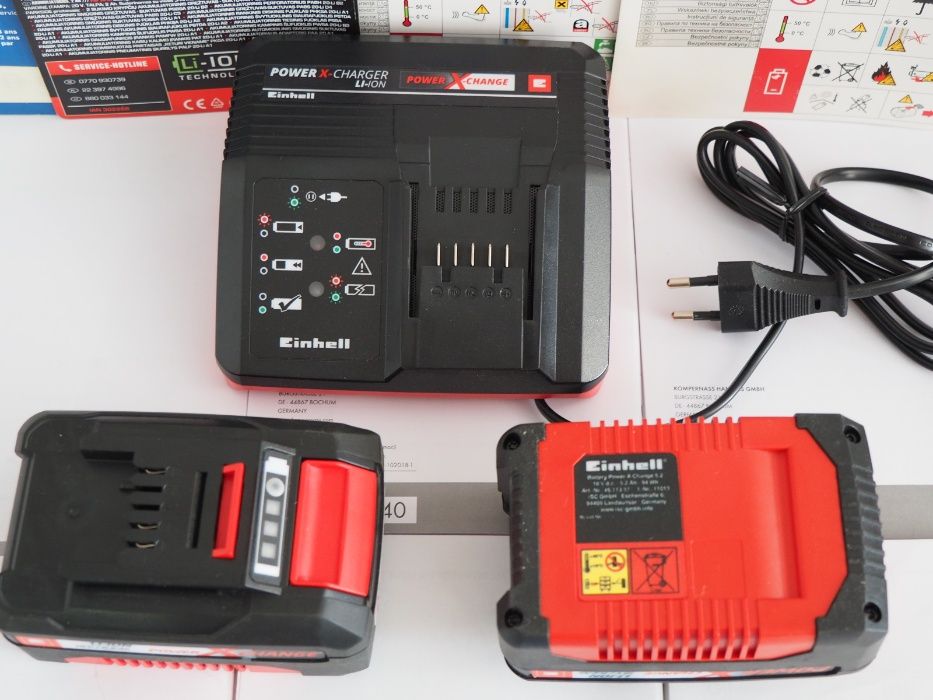 Komplet EINHELL bateria akumulator 18v 5,2Ah x2szt ladowarka X Charge
