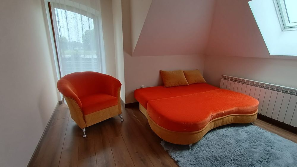 Komplet wypoczynkowy, sofa kanapa z funkcją spania i 2 fotele