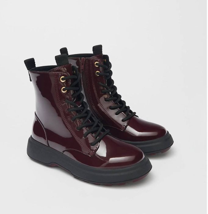 ZARA демі черевики лакові ботинки чоботи на дівчинку 32-33р