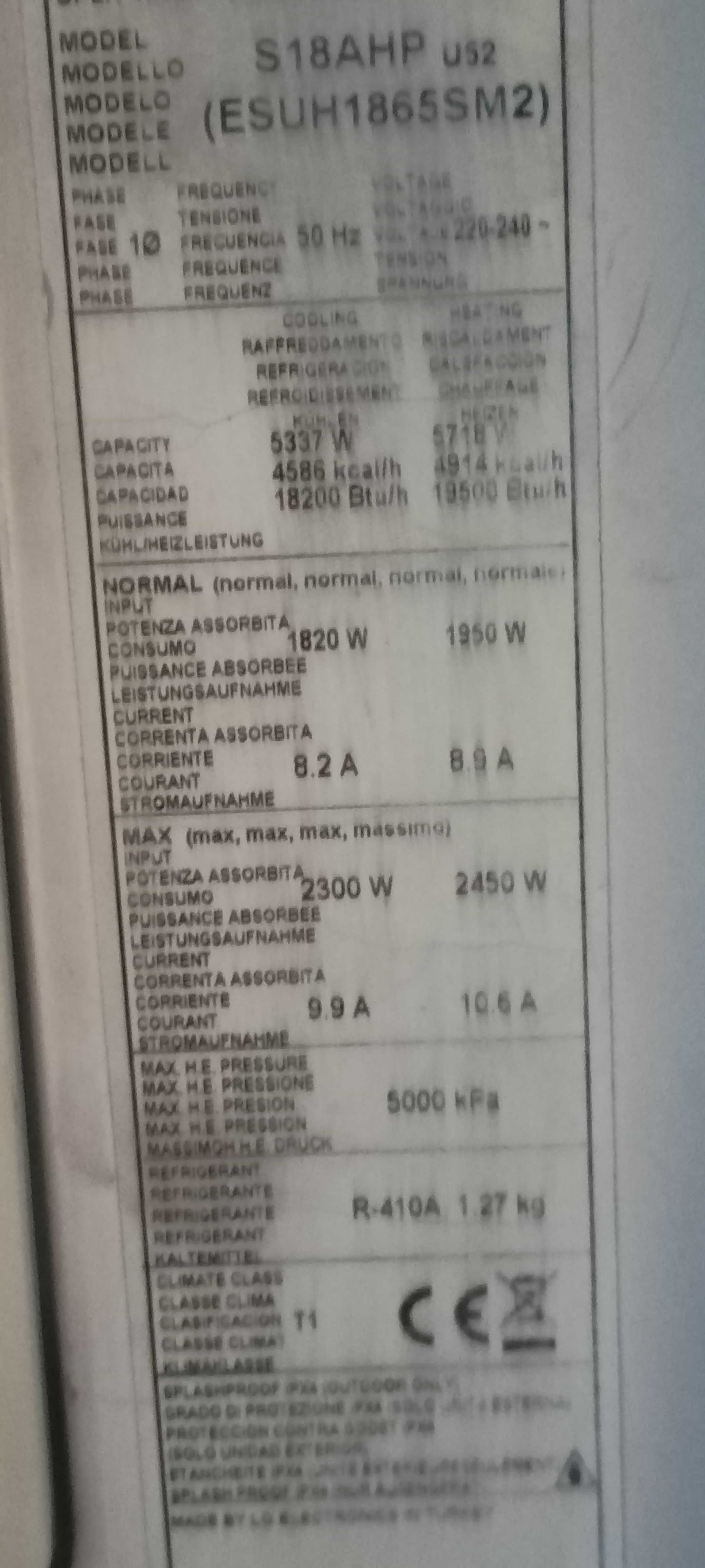 klimatyzator LG 5,7 kw