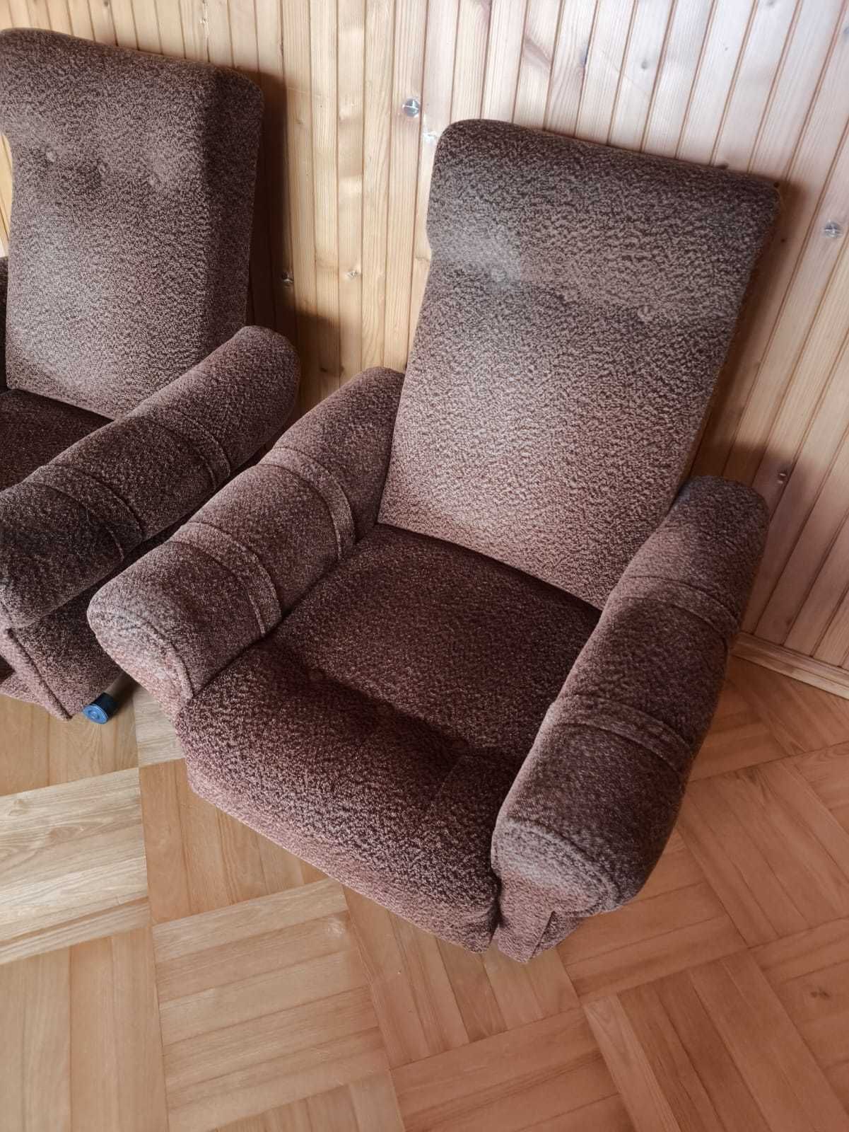 Fotele z czasów PRL Retro Vintage Polskie Duże Wygodne