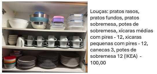 Diversas louças para cozinha