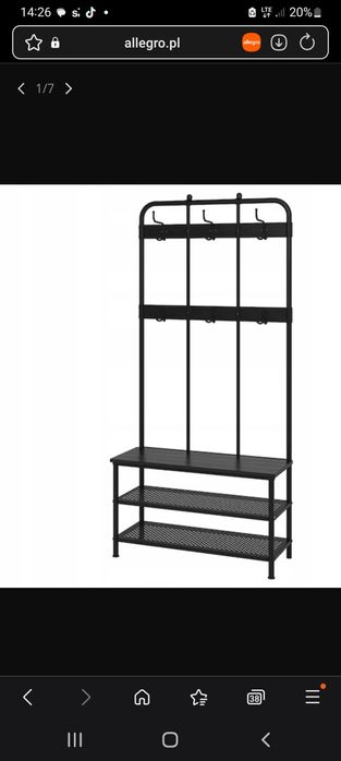 Garderoba Ikea czarna