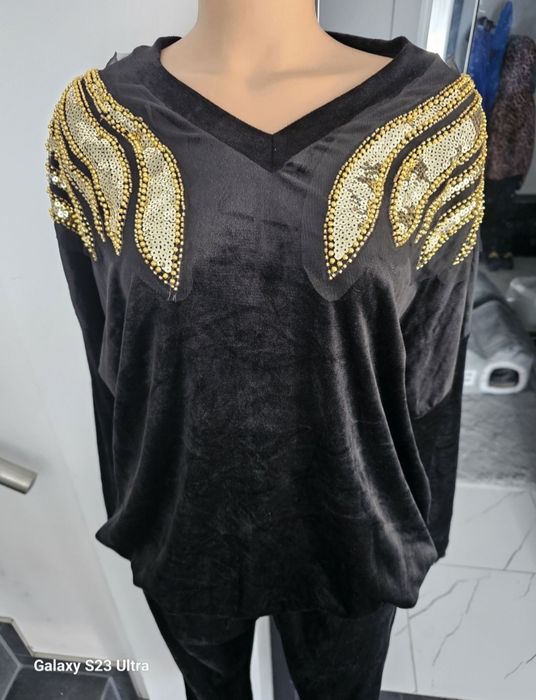 Nowy welurowy dres damski L/XL