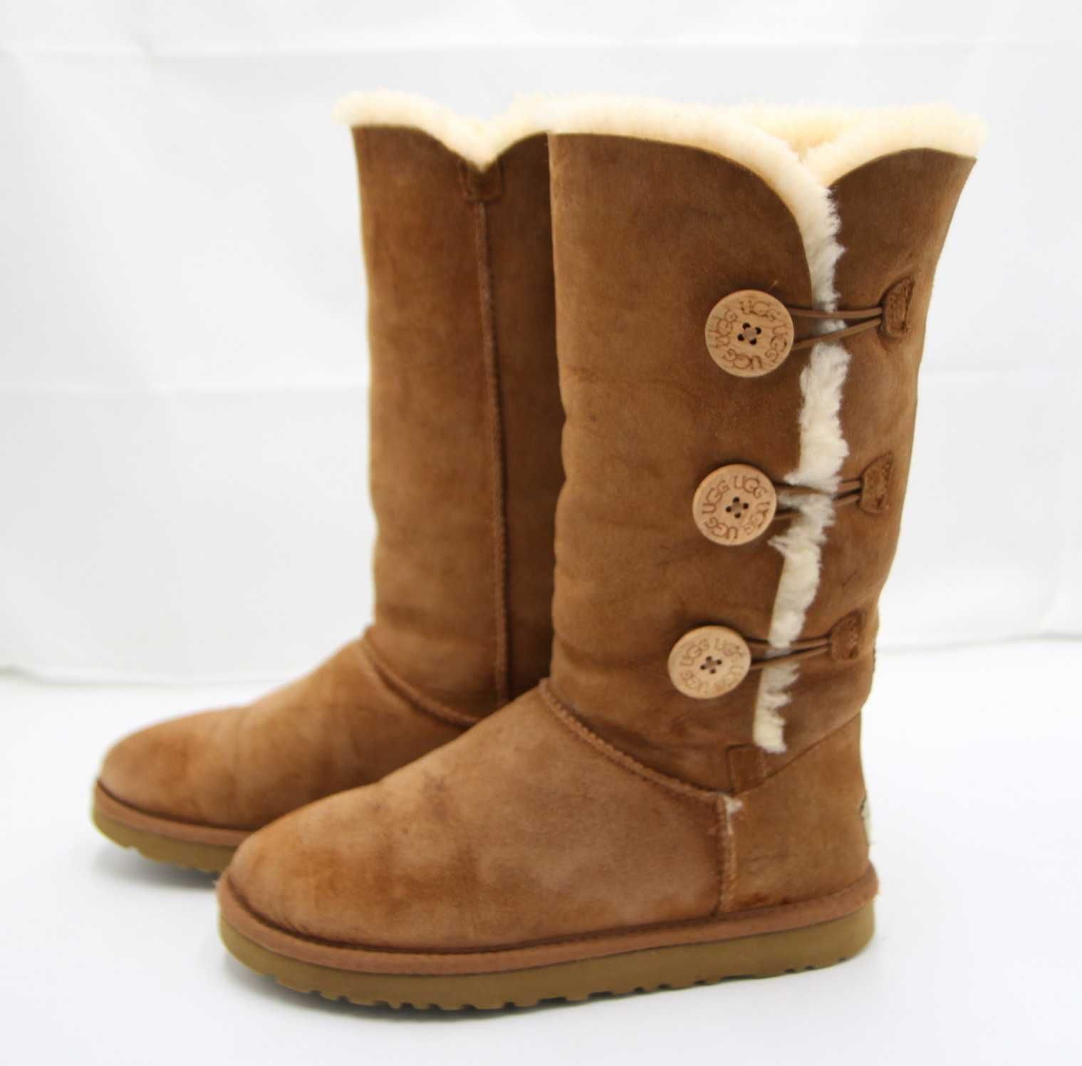 Ugg skórzane śniegowce wełna owcza 38 ( 24 CM)