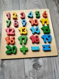 Układanka drewniana Montessori Liczby