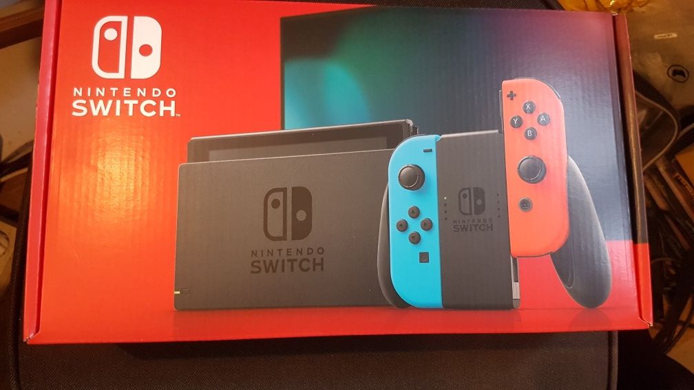 Konsola Nintendo Switch v2 niebiesko-czerwona nowa pełna gwarancja