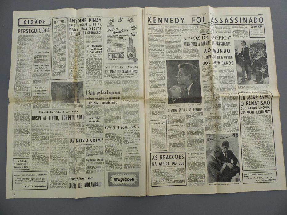 Jornal Diário de Moçambique - Assassinato de JFK