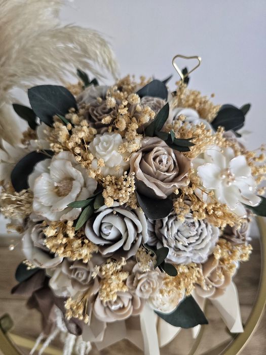 Flowerbox candlebox bukiet z wosku wieczny bukiet