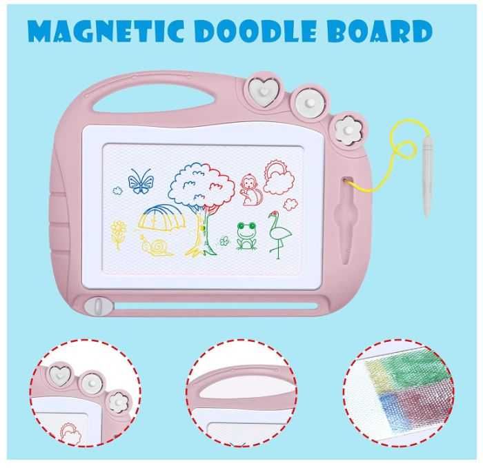 Tablica magnetyczna dla dzieci do malowania kolor różowy