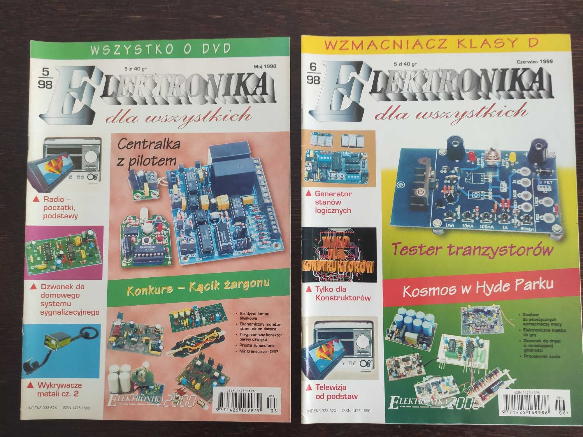 Elektronika dla Wszystkich rocznik 1998