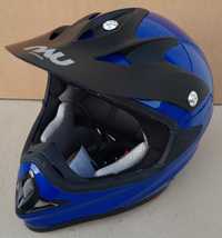 Capacete Cross Nau XT45 Azul-Preto Mate L