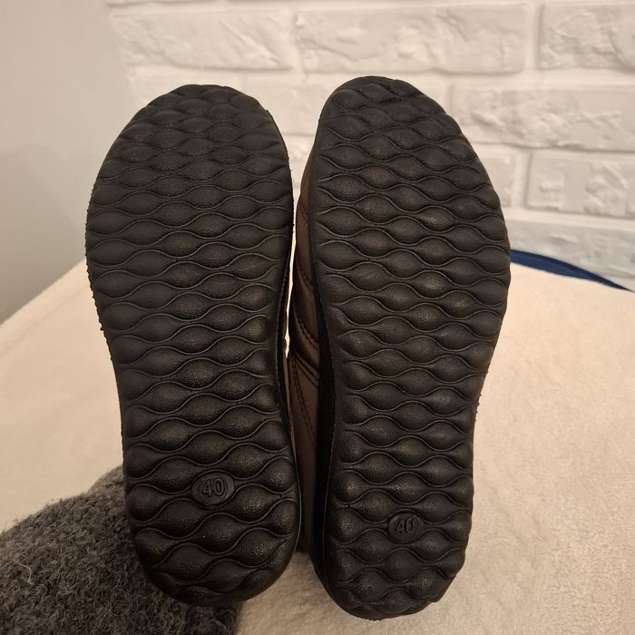 Brązowe buty damskie sniegowce botki