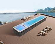 Basen ogrodowy SwimSpa Wanna Hydromasaż Jacuzzi Przeciwprąd 12m