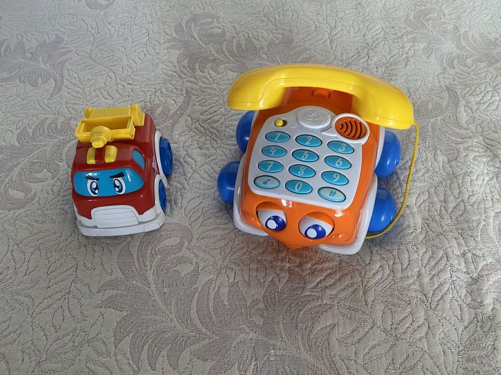 Lote brinquedos Chicco Telefone Carro Bombeiros