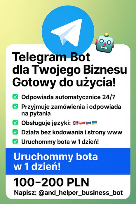 Telegram bot dla twogo biznesu