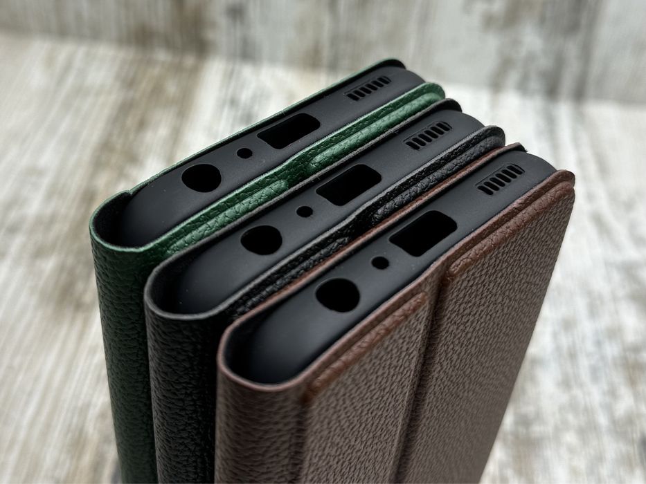 Чехол книжка Leather Fibra на Samsung A24/ A34/ A54 На магните. Чохол