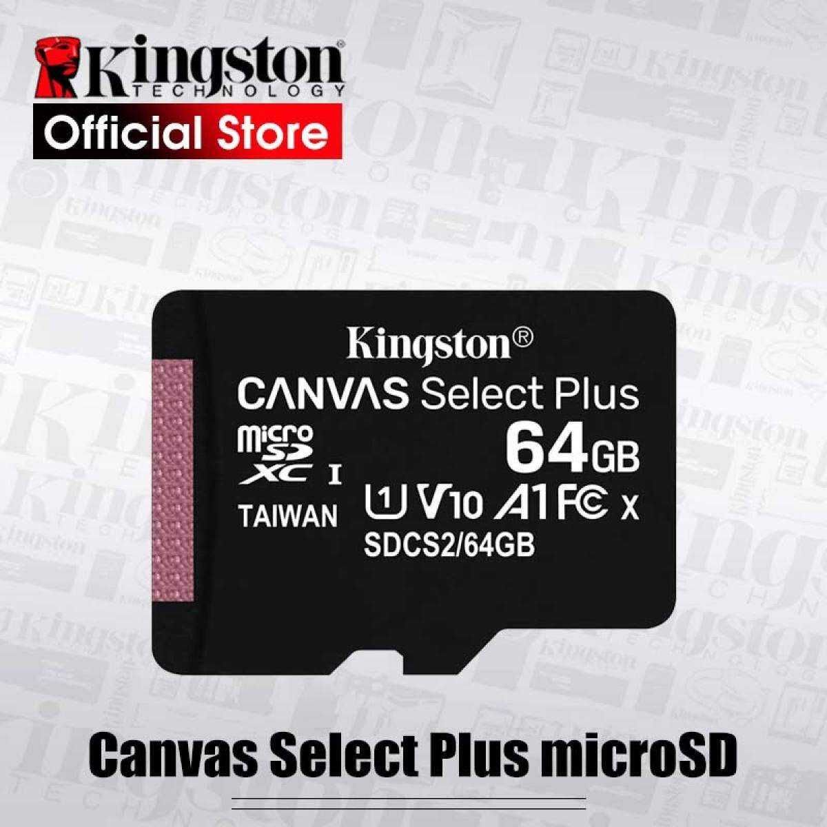 MicroSD Kingston Canvas Select Plus 64 Gb  R100 MB/s  (SDCS2/64GB)