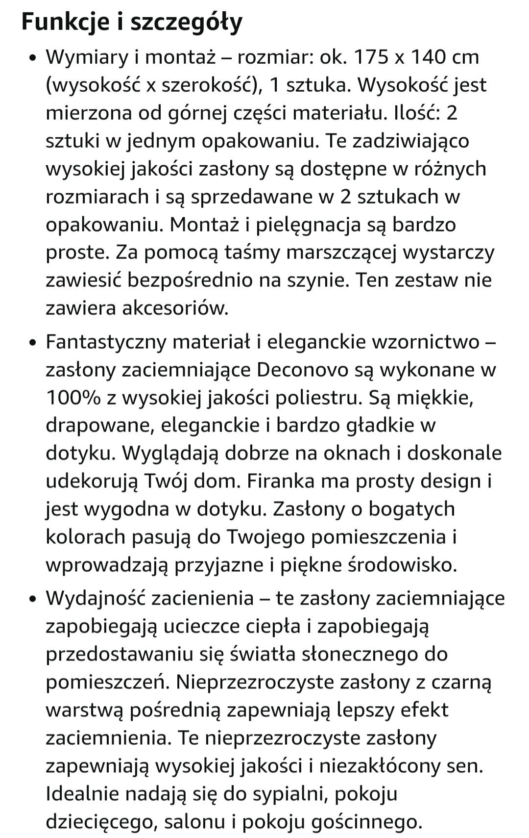 Zasłony deconovo jasne