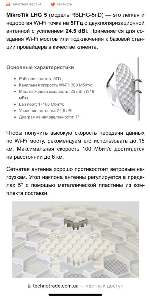 Антена точка доступа