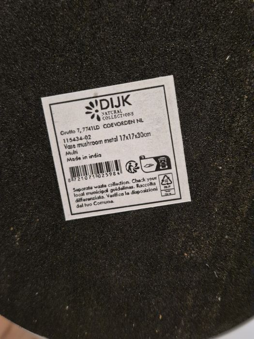 Wazon metalowy z motywem leśnym r.M