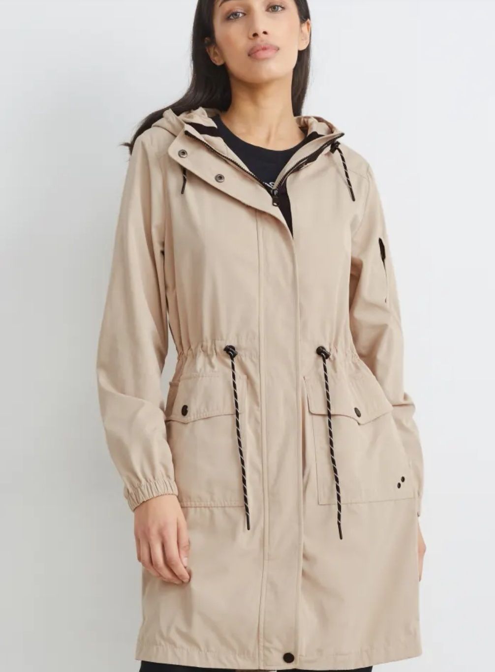 Trencz beżowy C&A parka S