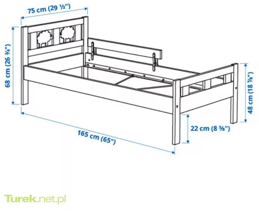 łóżko 70x160 ikea kritter