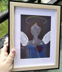 Obraz anioła w ramce A4