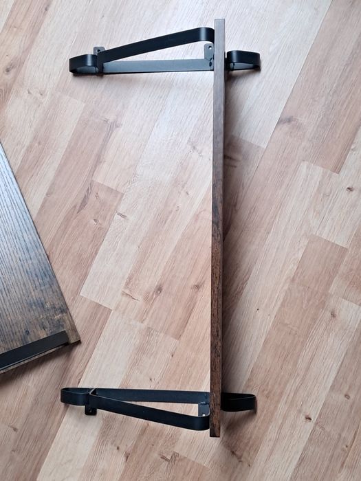 Półki drewniane zestaw 2 szt ciemnym brąz zestaw komplet jak nowe