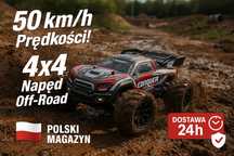 *"Samochód zdalnie sterowany 4x4, terenowy, 50 km/h, pełne światła"*