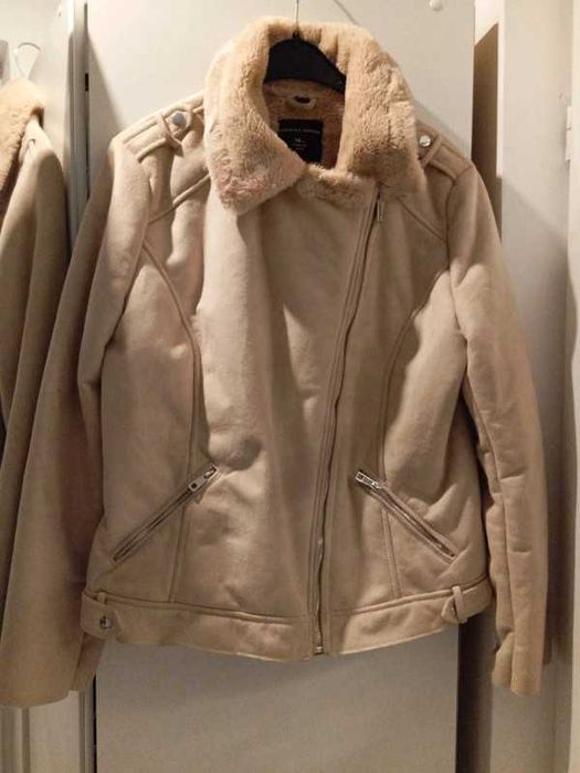 Kurtka Futro Damskie Krótkie Beżowe Sztuczne Nowe 14 Dorothy Perkins