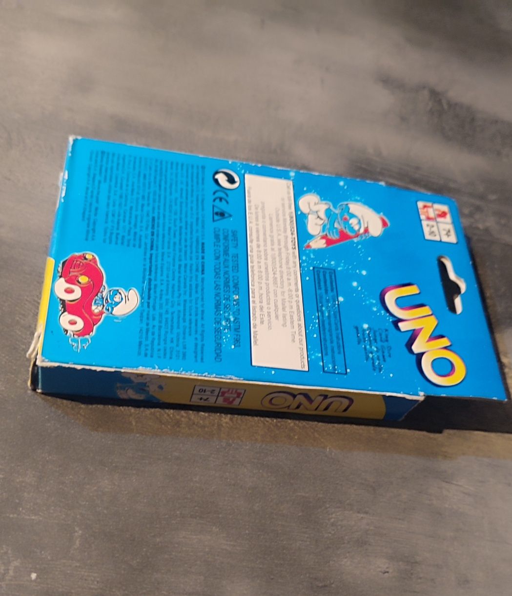Nowa talia kart do gry w uno - smerfy