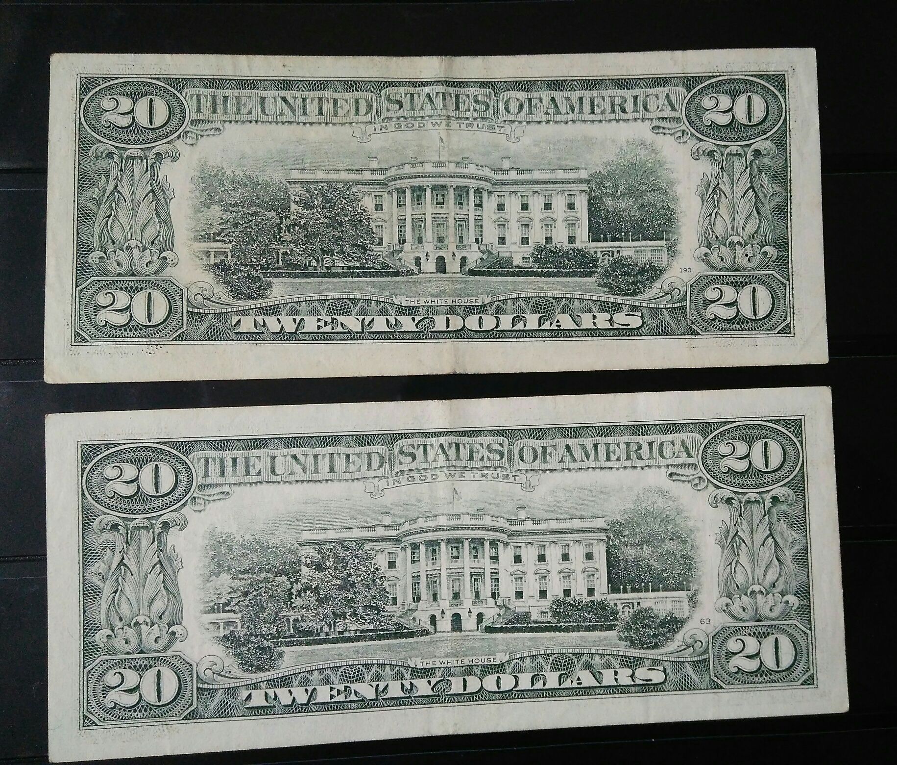 20 долларов 1993, 1990 рік