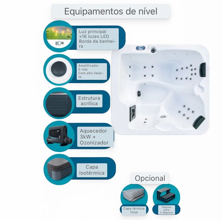 Jacuzzi Fibra 3up - Novo