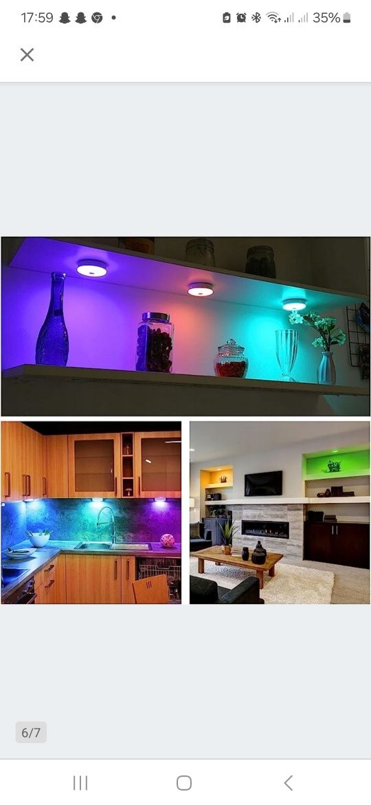 Wielokolorowe lampki LED