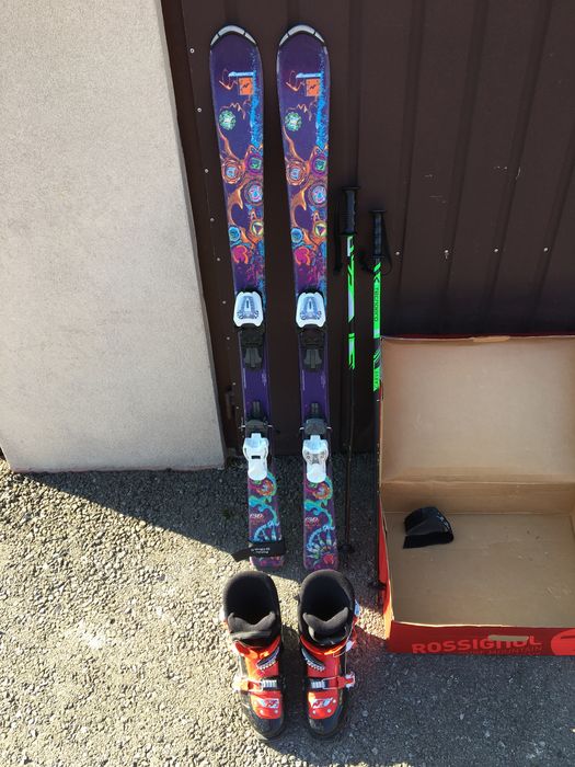 Narty nordica 130 buty nordica 255-265 kijki