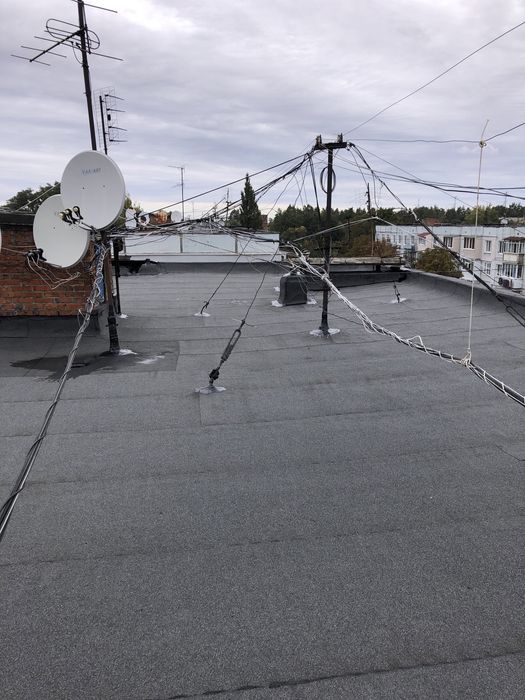 Ремонт даху. Покрівельні роботи з рубероид. Мяка покрівля даху.