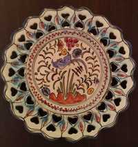 Talerz ceramika retro fajans Portugalia malowany ręcznie